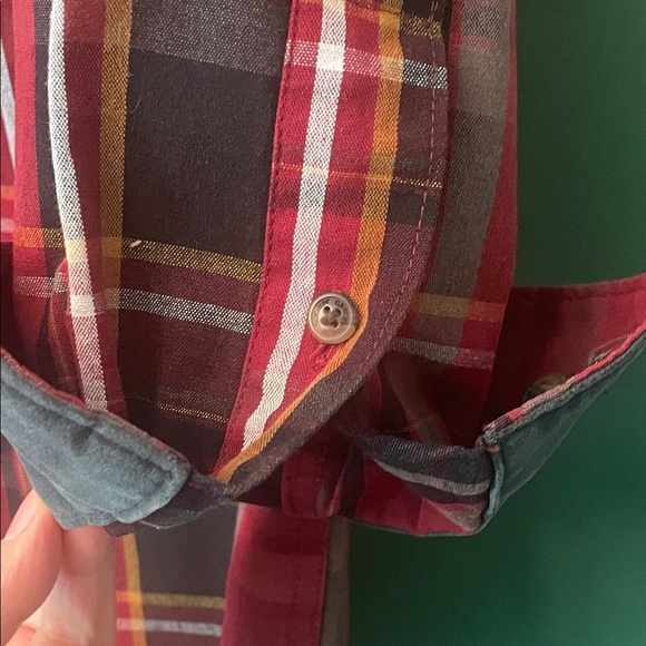 C.E. Schmidt Workwear Mens M Heavyweight Workshirt Red, Black & White Plaid - Picture 8 of 9